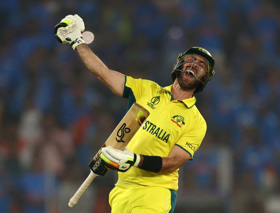 Cricket - ICC Cricket World Cup 2023 - Final - India v Australia - Narendra Modi Stadium, Ahmedabad, India - November 19, 2023
Australia's Glenn Maxwell celebrates after winning the ICC Cricket World Cup REUTERS/Andrew Boyers     TPX IMAGES OF THE DAY