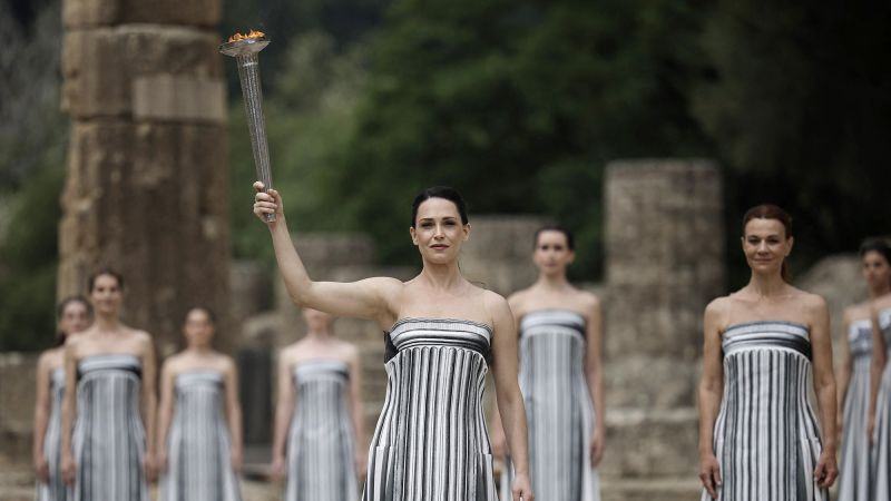 Flame Is Lit For Paris 2024 In Choreographed Event In The Birthplace Of 