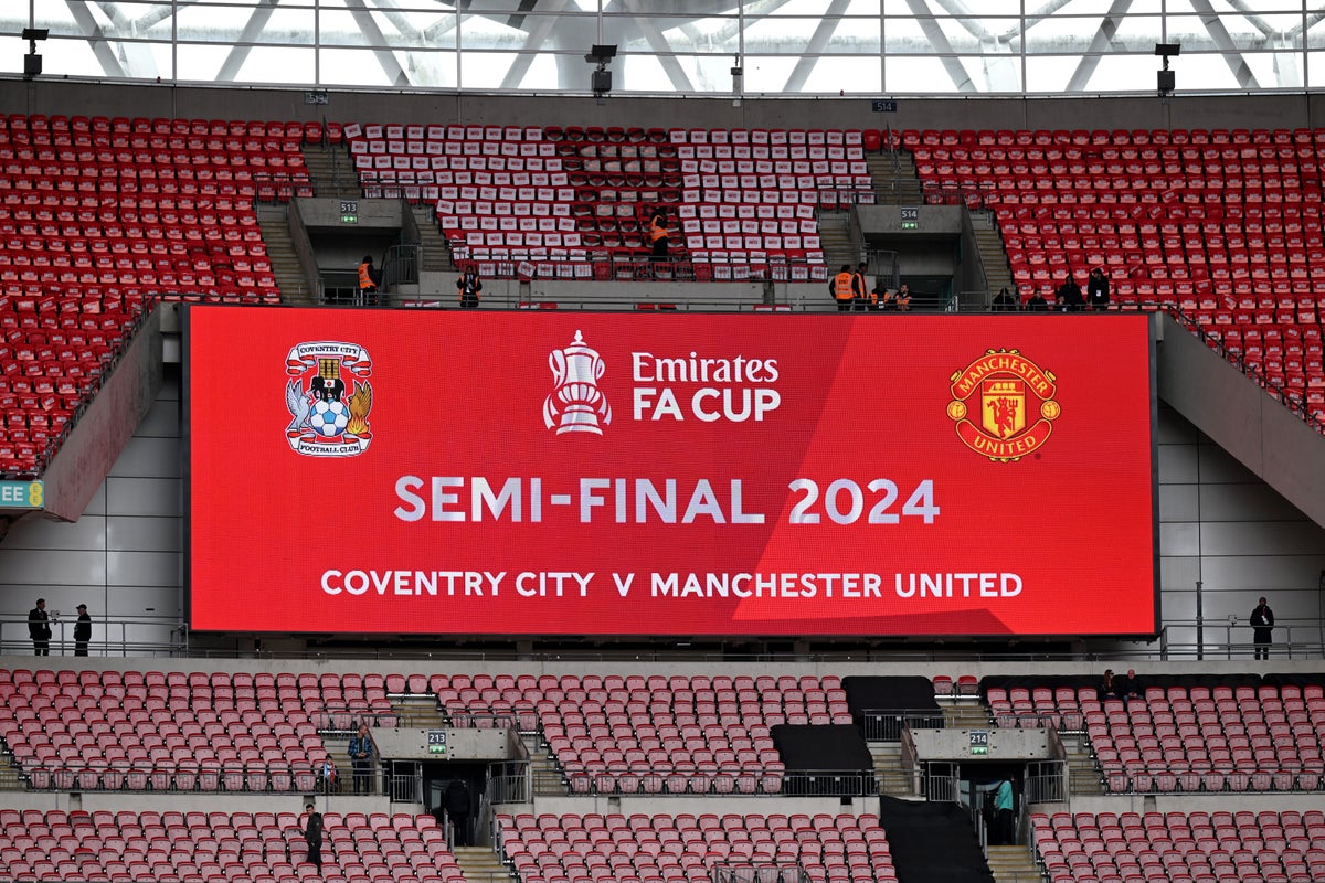 Manchester United vs Coventry LIVE FA Cup semifinal team news as