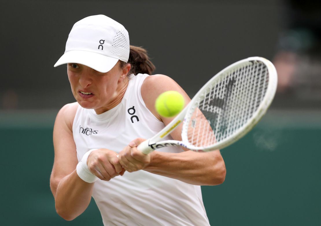 Iga Świątek has never progressed further than the quarterfinals at Wimbledon.