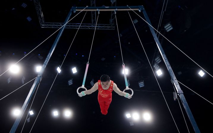 Chinese gymnast Liu Yang competes in the rings final on August 4. <a href=