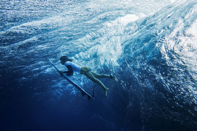 Australian surfer Molly Picklum trains in Tahiti on Sunday, July 21. Tahiti, an island in French Polynesia, <a href=