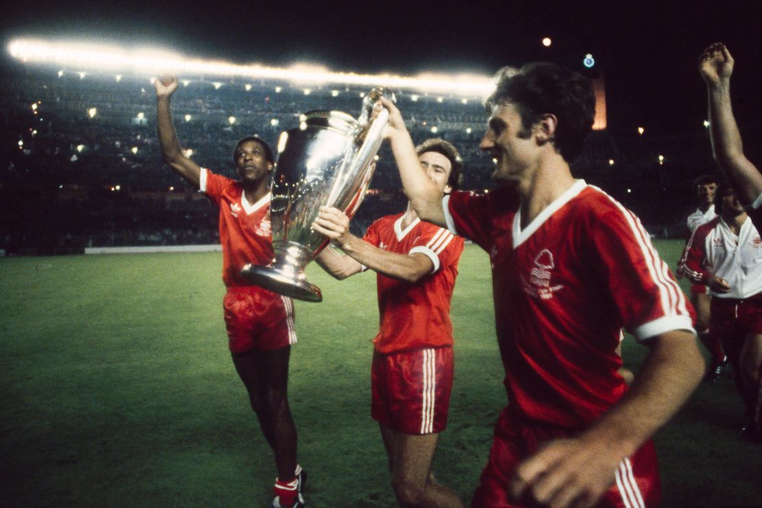 Anderson (left) won the European Cup with Nottingham Forest in 1979 and 1980.